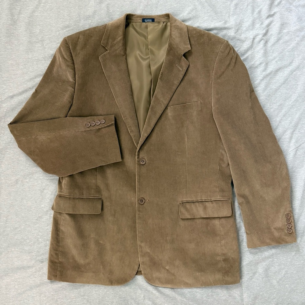 Saddlebred Corduroy Blazer | 44R Brown Vintage Fall Layering